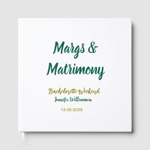 Margs and matrimony add name date bachelorette par guest book