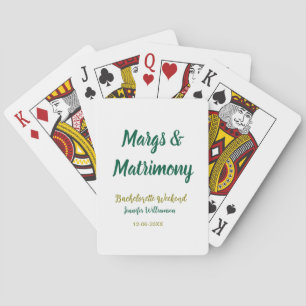Margs and matrimony add name date bachelorette par playing cards