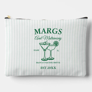 Margs and Matrimony Beach Bachelorette party Accessory Pouch