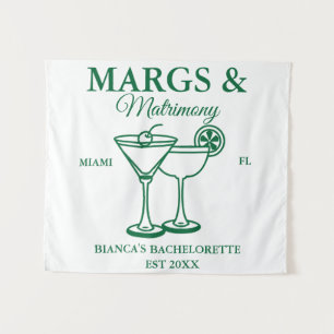 Margs and Matrimony Beach Bachelorette party  Tapestry