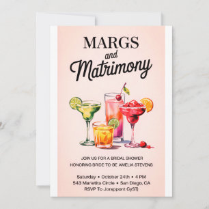 Margs and Matrimony Bridal Shower Invitation   Wat
