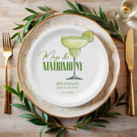 Margs and matrimony bridal shower monogrammed