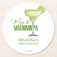 Margs and matrimony bridal shower monogrammed