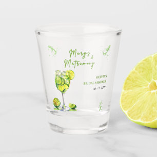 Margs and Matrimony Cocktail Bridal Shower Shot Glass