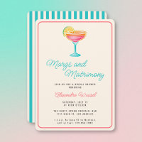 Margs and Matrimony Cocktails Retro Bridal Shower