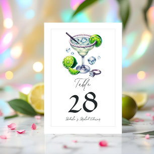 Margs and Matrimony Margarita Bridal Shower Table Number