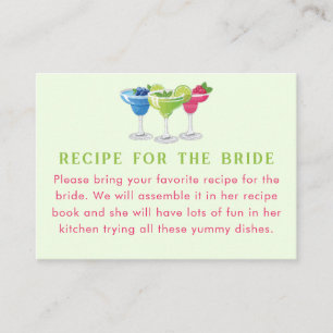 Margs and Matrimony Margarita Trio Recipe Request Enclosure Card