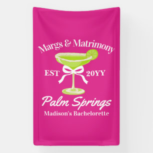 Margs and Matrimony Margaritas Bachelorette Party Banner