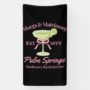 Margs and Matrimony Margaritas Bachelorette Party Banner