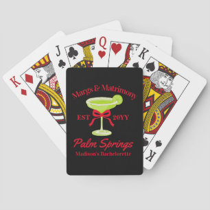 Margs and Matrimony Margaritas Bachelorette Party Playing Cards