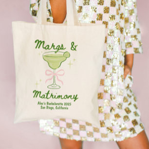 Margs & Matrimony Bachelorette Custom Tote Bag