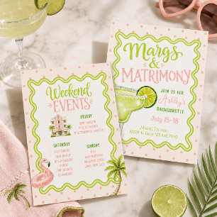Margs & Matrimony Bachelorette Tropical Girls Invitation