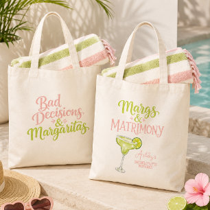 Margs & Matrimony Bachelorette Tropical Girls Tote Bag