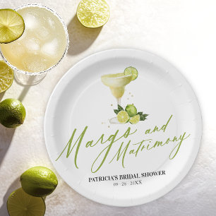 Margs & Matrimony Bridal Shower  Paper Plate