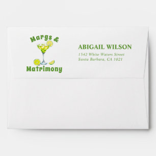 Margs & Matrimony cocktail lime green bachelorette Envelope