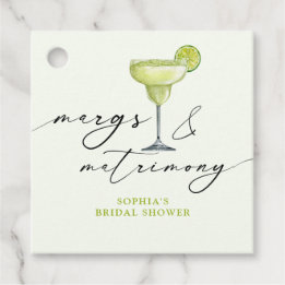 Margs & Matrimony Green Lime Bridal Shower Favour Tags
