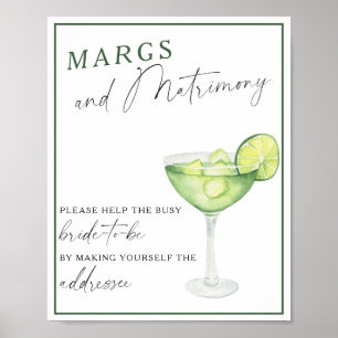 Margs & Matrimony Help the busy bride Address Poster