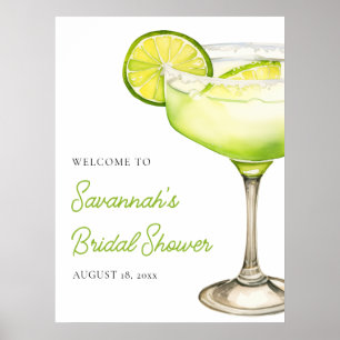 Margs & Matrimony Lime Bridal Shower Welcome Sign