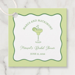 "Margs & Matrimony" Lime Margarita Bridal Shower Favour Tags