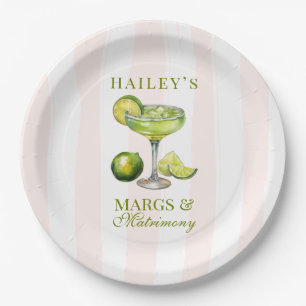 Margs & Matrimony Margarita Bridal Shower Paper Plate