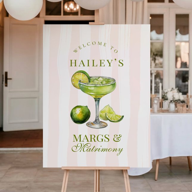 Margs & Matrimony Margarita Bridal Shower Sign (Creator Uploaded)