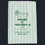 Margs & Matrimony Retro Bachelorette Bridal Shower Medium Gift Bag<br><div class="desc">This fun design features margaritas and a colourful theme.</div>