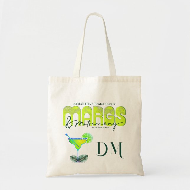 Margs Matrimony Tequila Bridal Shower Bach Welcome Tote Bag (Front)