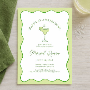 "Margs & Matrimony" Tequila Lime Bridal Shower Invitation