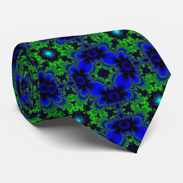 Marguerite , Daisies Flowers in retro style Tie (Rolled)