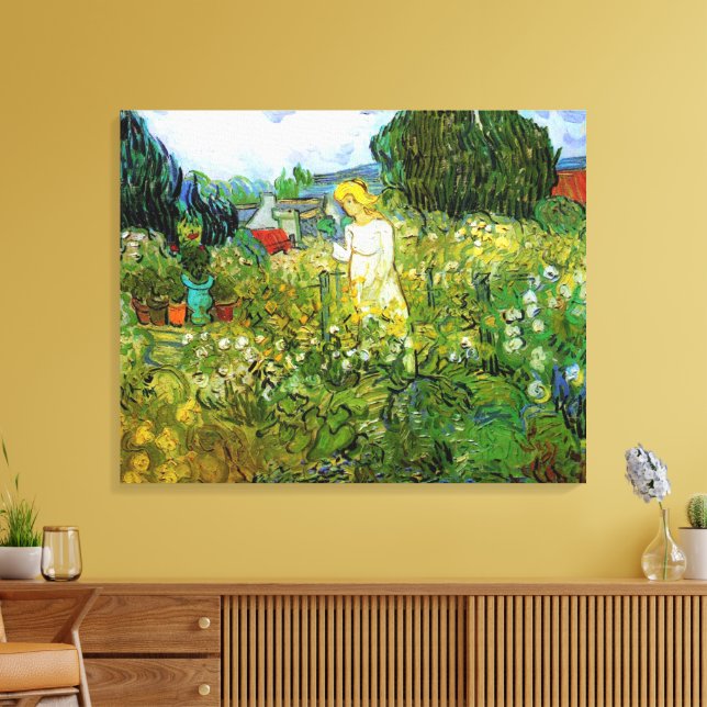 Marguerite Gachet in Garden by Vincent van Gogh Canvas Print (Insitu(LivingRoom))