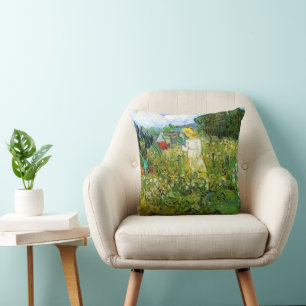 Marguerite Gachet in Garden by Vincent van Gogh Cushion