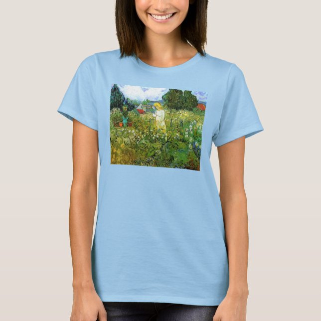 Marguerite Gachet in Garden by Vincent van Gogh T-Shirt (Front)
