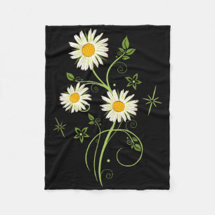 Marguerites Daisy Spring Summer Daisies Flower Shi Fleece Blanket