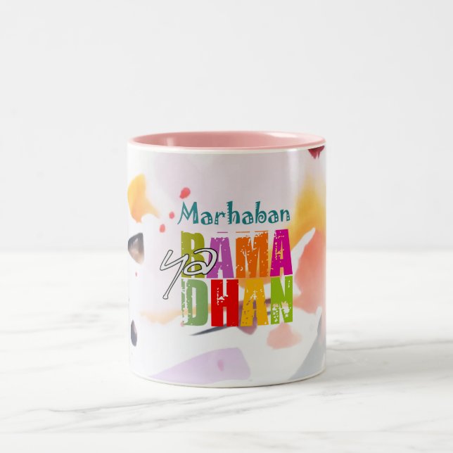 Marhaban ya Ramadhan Two-Tone Coffee Mug (Center)