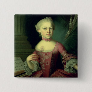 Maria-Anna Mozart, called 'Nannerl' 15 Cm Square Badge