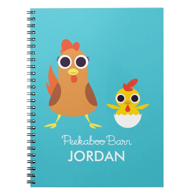 Maria & Bandit the Chickens Spiral Notebook (Front)