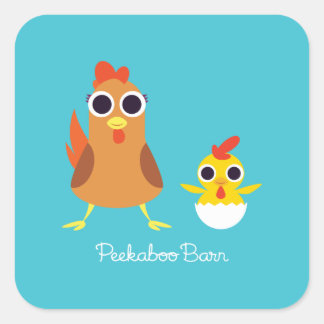 Maria & Bandit the Chickens Square Sticker