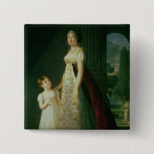 Maria Carolina Bonaparte, Queen of Naples 15 Cm Square Badge