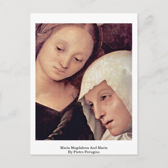 Maria Magdalena And Maria By Pietro Perugino Postcard (Front)