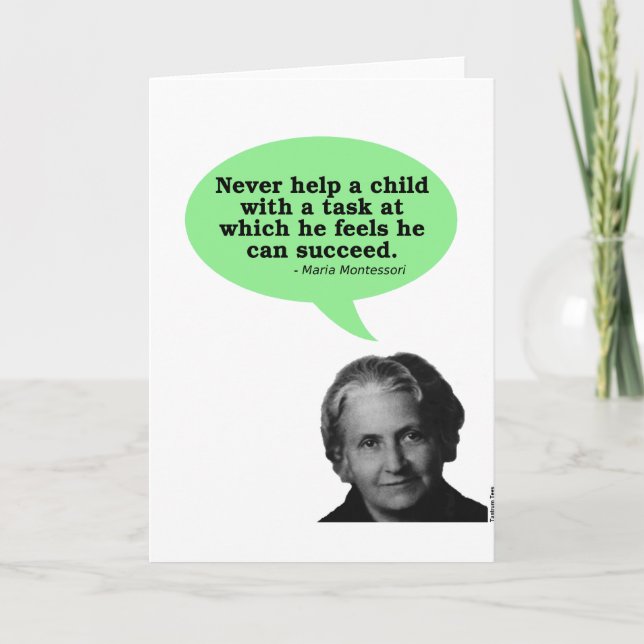 Maria Montessori Quote Card (Front)
