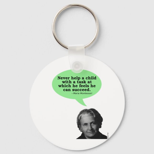 Maria Montessori Quote Key Ring (Front)
