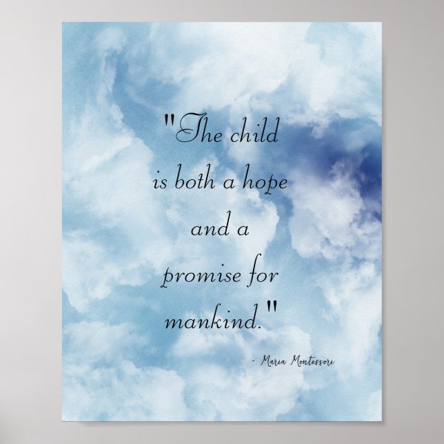 Maria Montessori Quote Poster (Front)