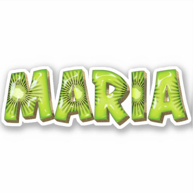 Maria Name Kiwi Design Sticker (Front)