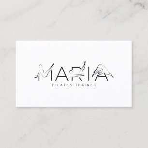 MARIA Name Pilates Instructor Business Card