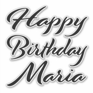 Maria Name Vorname black Sticker Geburtstag