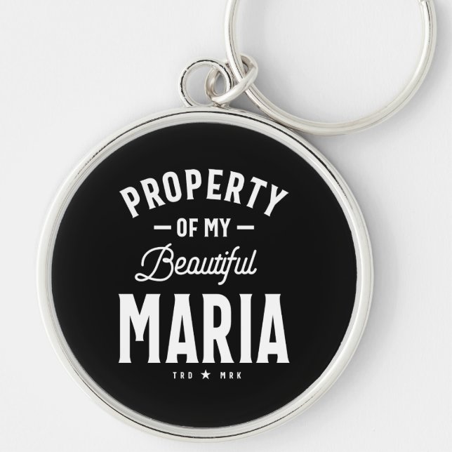 Maria Personalized Name Birthday Gift Key Ring (Front)