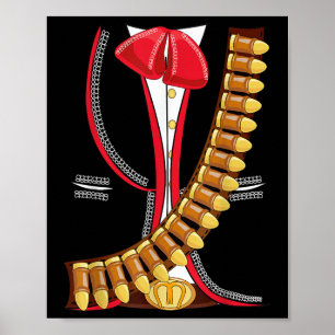 Mariachi Charro Mexican Cinco De Mayo Costume Shir Poster