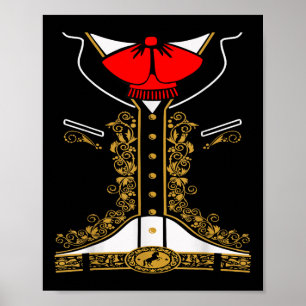 Mariachi Charro Mexican Costume For Cinco De Mayo  Poster