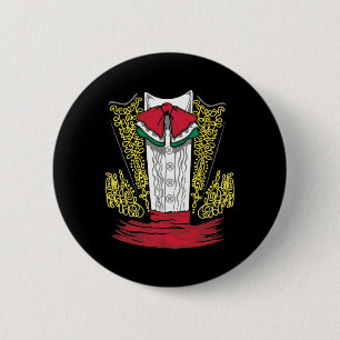 Mariachi Charro Mexican Costume For Dia De Los Mue 6 Cm Round Badge