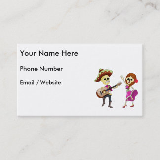Mariachi Dancing Couple Day of the Dead Business Card